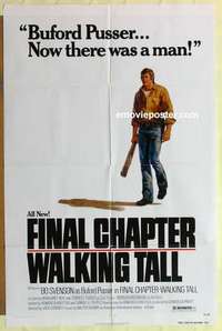 n655 FINAL CHAPTER - WALKING TALL one-sheet movie poster '77 Bo Svenson