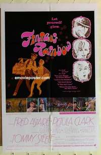 n658 FINIAN'S RAINBOW one-sheet movie poster '68 Fred Astaire, Clark