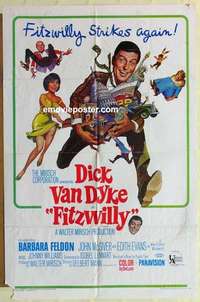 n666 FITZWILLY one-sheet movie poster '68 Dick Van Dyke, Frazetta art!