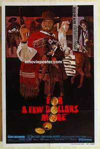 n688 FOR A FEW DOLLARS MORE int'l one-sheet movie poster R80 Clint Eastwood