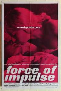 n699 FORCE OF IMPULSE one-sheet movie poster '61 Robert Alda, Jody McCrea