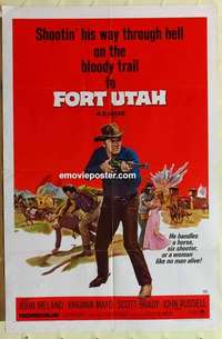 n705 FORT UTAH one-sheet movie poster '66 John Ireland, Virginia Mayo