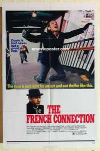n718 FRENCH CONNECTION one-sheet movie poster '71 Gene Hackman, Scheider