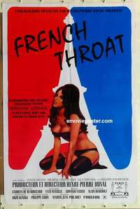 n721 FRENCH THROAT one-sheet movie poster '75 sexploitation from France!