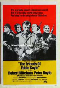n725 FRIENDS OF EDDIE COYLE one-sheet movie poster '73 Robert Mitchum