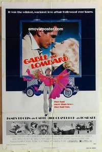 n745 GABLE & LOMBARD one-sheet movie poster '76 James Brolin, Clayburgh