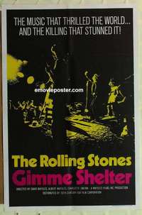 n772 GIMME SHELTER one-sheet movie poster '71 Rolling Stones, rock & roll!