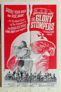 n796 GLORY STOMPERS one-sheet movie poster '67 AIP biker, Dennis Hopper!