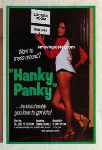 n888 HANKY PANKY one-sheet movie poster '70s locker room sex!