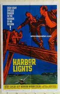 n895 HARBOR LIGHTS one-sheet movie poster '63 Kent Taylor, Jeff Morrow