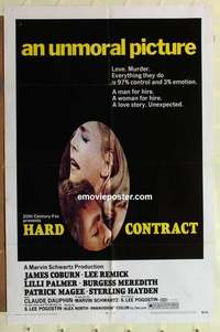 n896 HARD CONTRACT one-sheet movie poster '69 James Coburn, Lee Remick