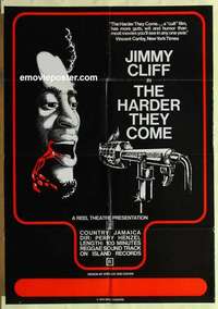 n899 HARDER THEY COME English one-sheet movie poster '74 Jim Cliff, reggae!