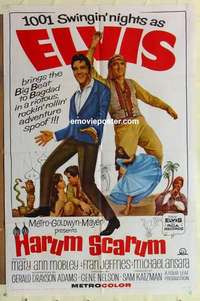 n905 HARUM SCARUM one-sheet movie poster '65 rockin' Elvis Presley!