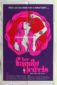 n932 HER FAMILY JEWELS one-sheet movie poster '73 wild sexy artwork!