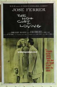 n945 HIGH COST OF LOVING one-sheet movie poster '58 Gena Rowlands, Ferrer