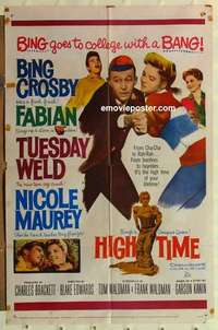 n950 HIGH TIME one-sheet movie poster '60 Crosby, Fabian, Weld, Maurey