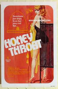 n969 HONEY THROAT one-sheet movie poster '80 dripping with sweetness!