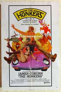 n972 HONKERS one-sheet movie poster '72 James Coburn, Lois Nettleton