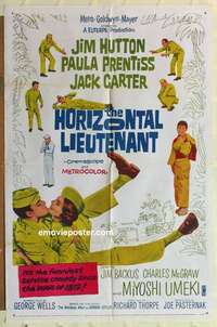 n978 HORIZONTAL LIEUTENANT one-sheet movie poster '62 Jim Hutton, Prentiss