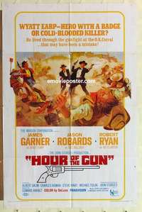 n993 HOUR OF THE GUN one-sheet movie poster '67 James Garner, Sturges