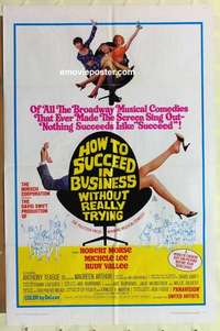 p008 HOW TO SUCCEED IN BUSINESS WITHOUT TRYING one-sheet movie poster '67