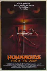 p015 HUMANOIDS FROM THE DEEP one-sheet movie poster '80 classic!