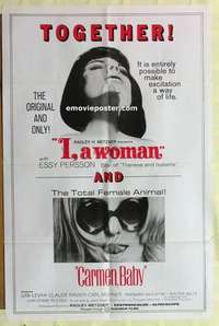 p025 I A WOMAN/CARMEN BABY one-sheet movie poster '70s Radley Metzger
