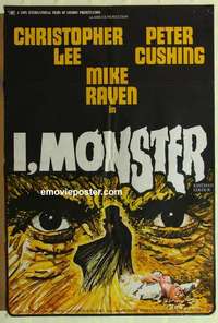 p039 I, MONSTER English one-sheet movie poster '71 Lee, Cushing