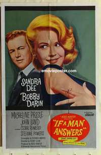 p045 IF A MAN ANSWERS one-sheet movie poster '62 Sandra Dee, Bobby Darin