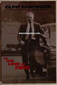 p063 IN THE LINE OF FIRE DS one-sheet movie poster '93 Clint Eastwood