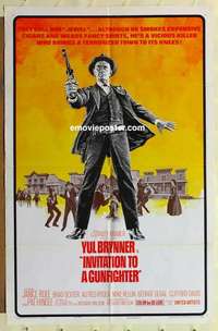 p095 INVITATION TO A GUNFIGHTER one-sheet movie poster '64 Yul Brynner