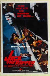 p125 JACK THE RIPPER one-sheet movie poster '79 Jess Franco, Kinski