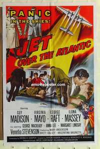 p142 JET OVER THE ATLANTIC one-sheet movie poster '59 Guy Madison, Mayo