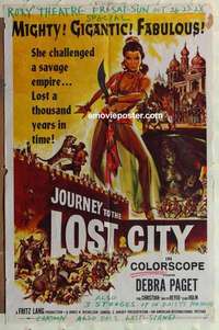p152 JOURNEY TO THE LOST CITY one-sheet movie poster '60 Debra Paget