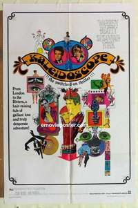 p168 KALEIDOSCOPE one-sheet movie poster '66 Warren Beatty, Bob Peak art!