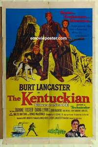 p173 KENTUCKIAN one-sheet movie poster '55 Burt Lancaster, Dianne Foster
