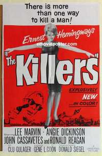 p184 KILLERS one-sheet movie poster '64 John Cassavetes, Angie Dickinson