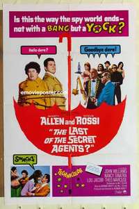 p215 LAST OF THE SECRET AGENTS one-sheet movie poster '66 spy spoof!