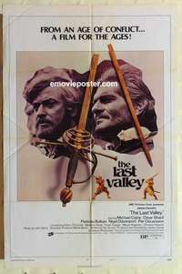 p219 LAST VALLEY style B one-sheet movie poster '71 James Clavell, Caine
