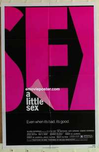 p236 LITTLE SEX one-sheet movie poster '82 very cool poster design!
