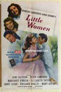 p237 LITTLE WOMEN one-sheet movie poster '49 June Allyson, Liz Taylor