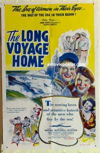 p245 LONG VOYAGE HOME one-sheet movie poster R48 John Wayne, John Ford