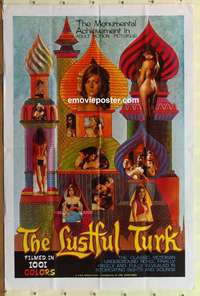 p258 LUSTFUL TURK one-sheet movie poster '68 great sexy mosque artwork!