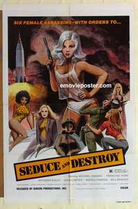 n529 DOLL SQUAD one-sheet movie poster '73 Seduce and Destroy, assassins!