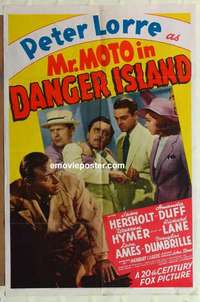 s720 MR MOTO IN DANGER ISLAND one-sheet movie poster '39 Peter Lorre