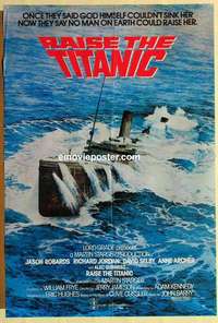 s524 RAISE THE TITANIC English one-sheet movie poster '80 sinking image!