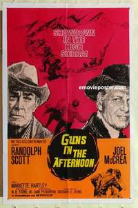 s497 RIDE THE HIGH COUNTRY one-sheet movie poster '62 Guns in the Afternoon!
