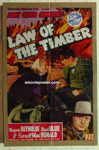 s840 LAW OF THE TIMBER one-sheet movie poster '41 Marjorie Reynolds