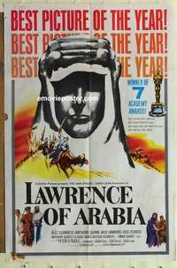 s839 LAWRENCE OF ARABIA style D one-sheet movie poster '62 David Lean