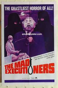 s806 MAD EXECUTIONERS one-sheet movie poster '65 Edwin Zbonek, horror!